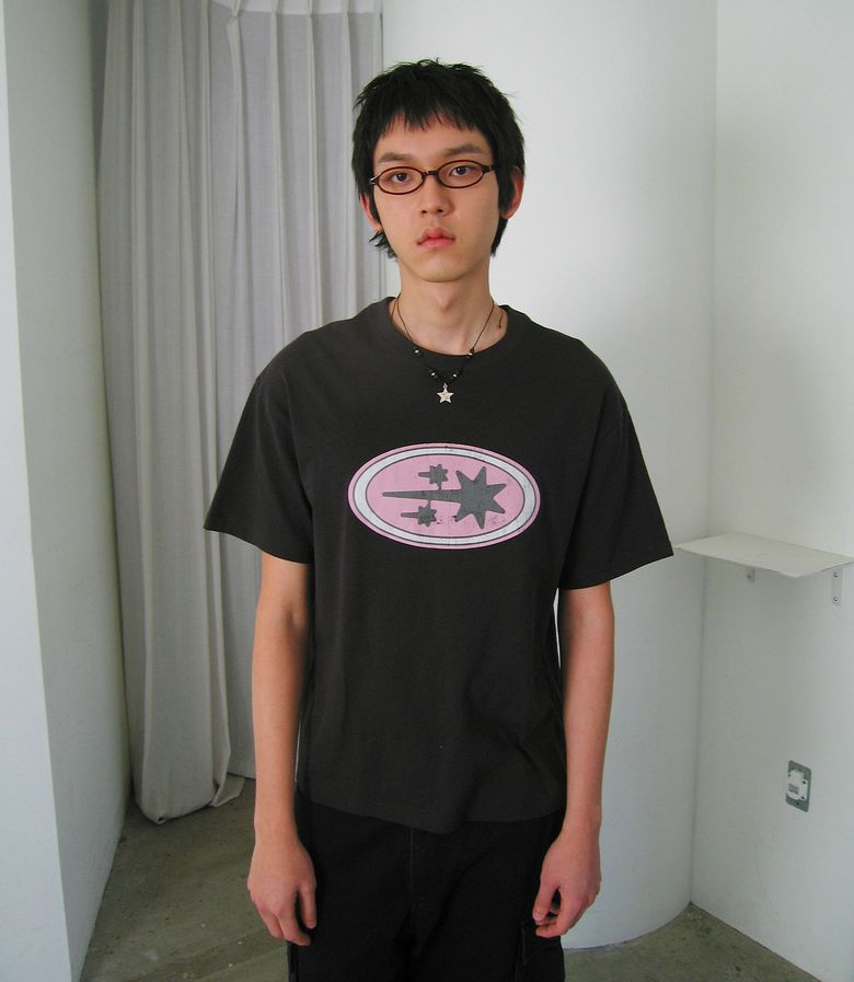 OVAL 3STAR LOGO TEE_CHARCOAL(NG2GMUT513A)