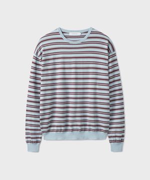 SOFFIO STRIPE CREWNECK KNIT [RETRO SKY]