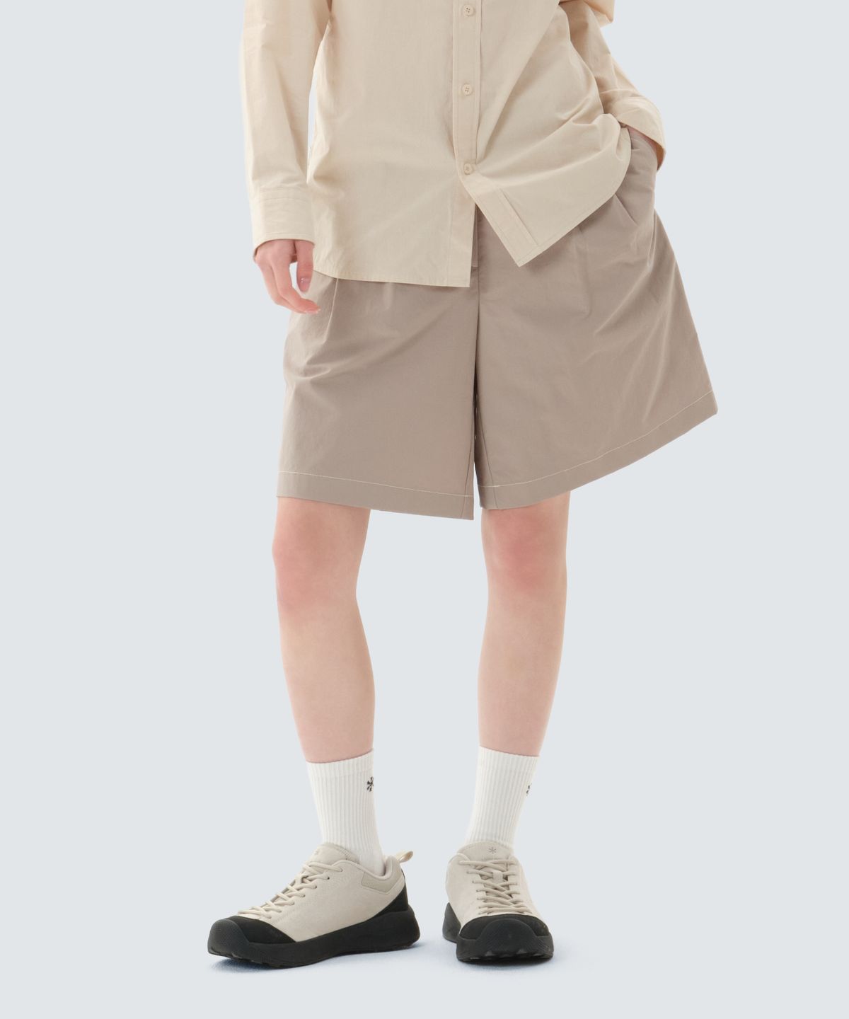 스노우피크 어패럴(SNOWPEAK APPAREL) 클랜드 여성 버뮤다 팬츠 (S26MWDHP15) Beige