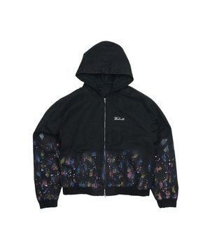 PAINTED HOOD WORK JACKET [BLACK]