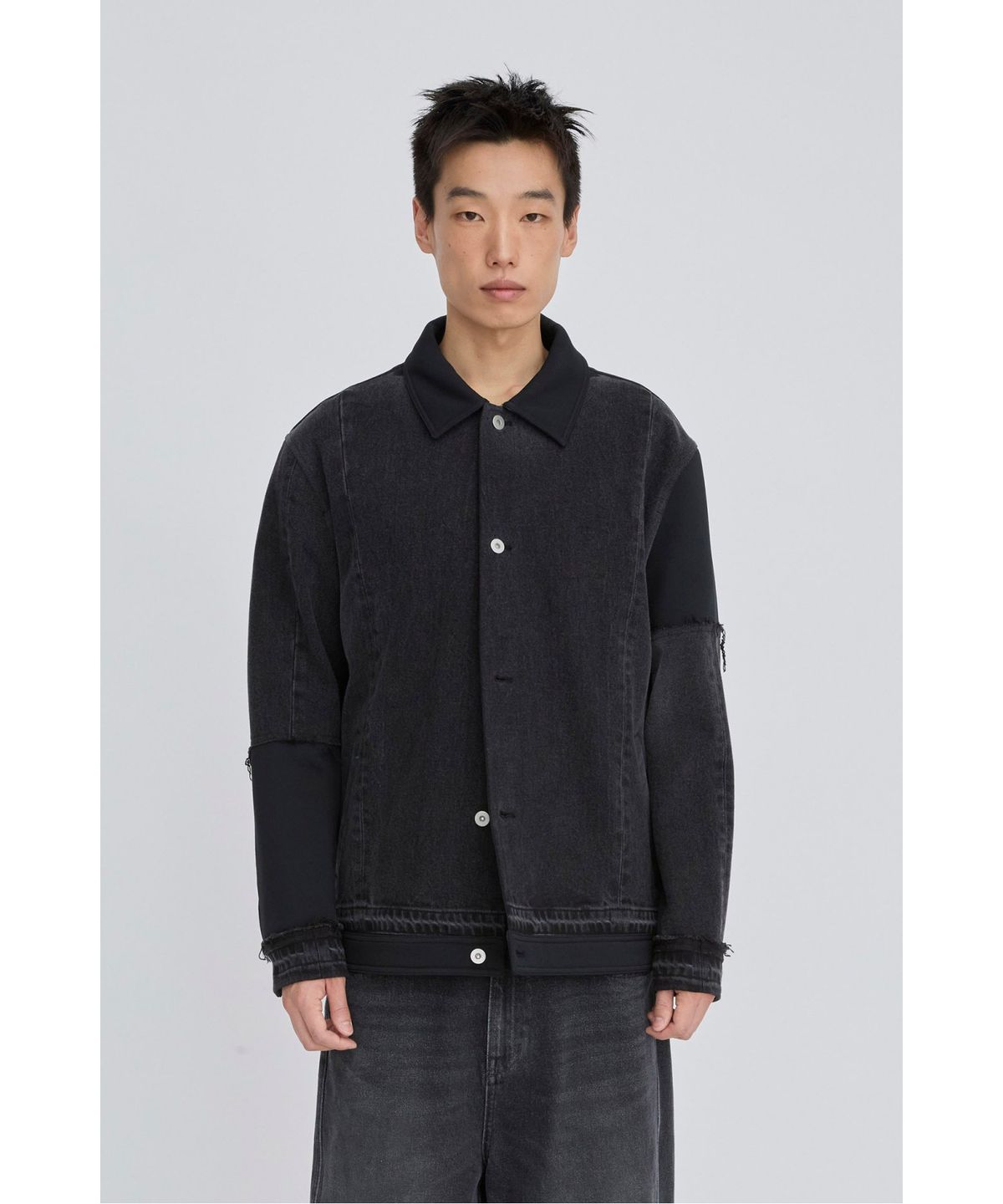 래코드(RECODE) Upside Down Denim Trucker Jacket RKJAS26601BKX