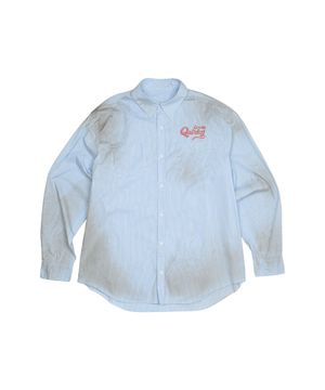 QUIRKY DIRTY STRIPE SHIRT [BLUE]