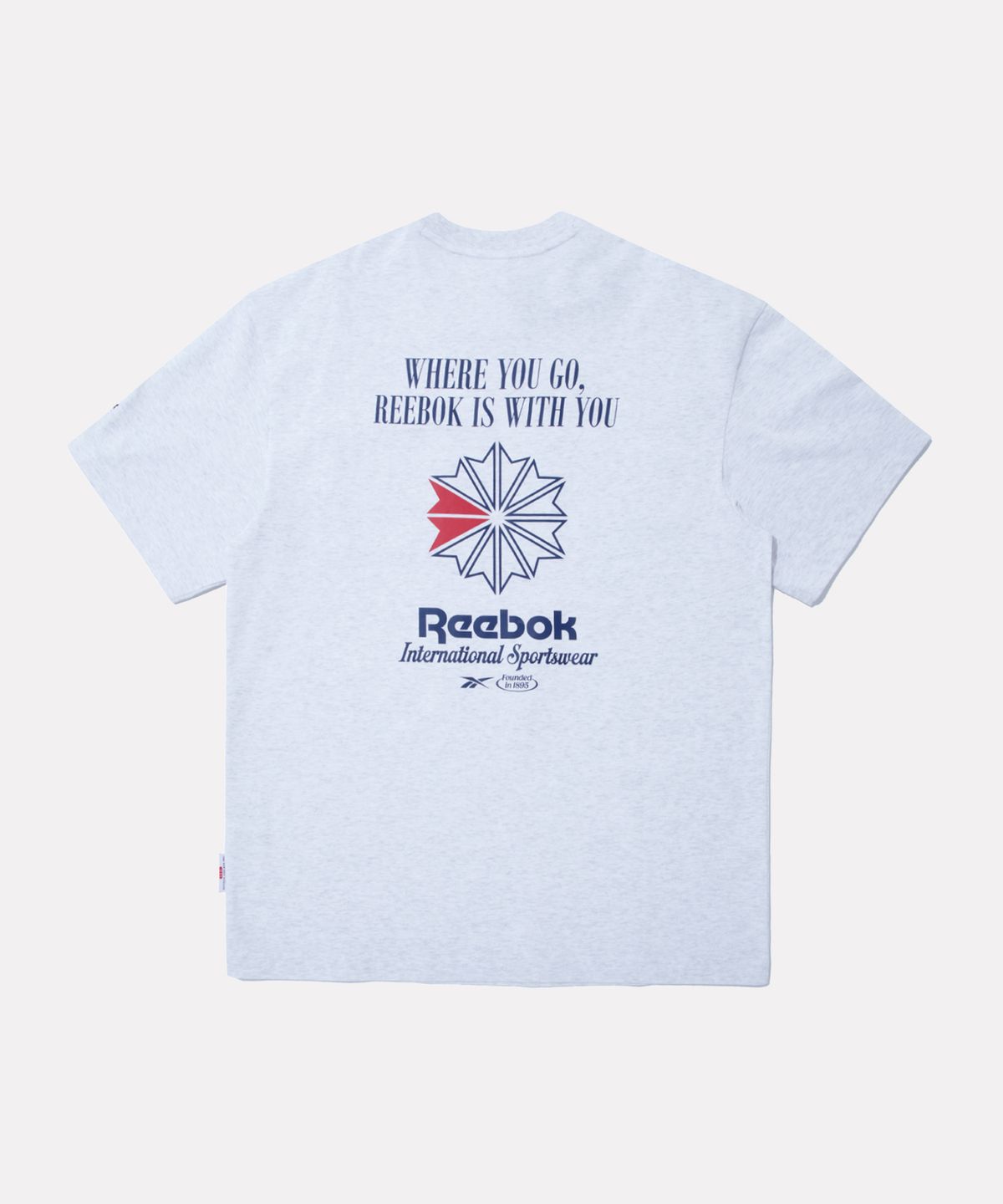 리복(REEBOK) 클래식 포켓 오버핏 반팔티 - 라이트 멜란지 그레이