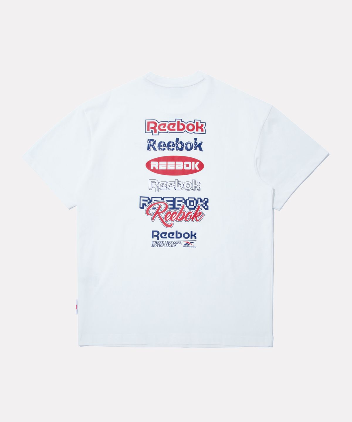 리복(REEBOK) 멀티로고 오버핏 반팔티 - 화이트