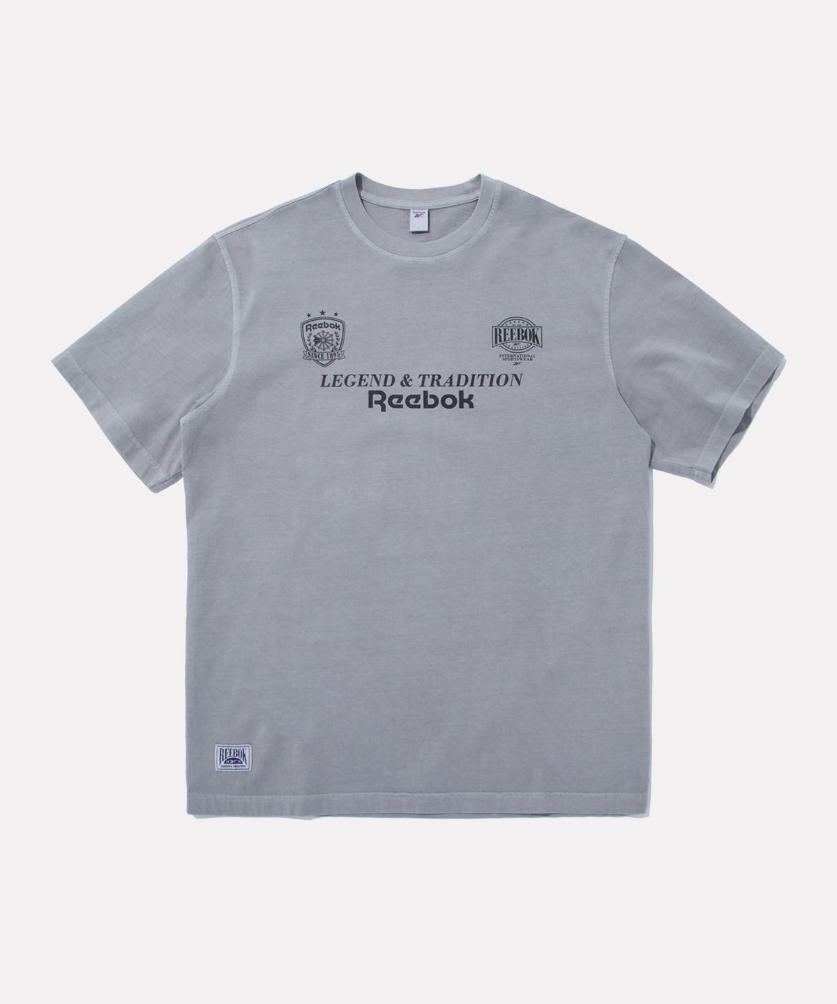 리복(REEBOK) 가먼트다잉 그래픽 반팔티 - 애쉬 그레이