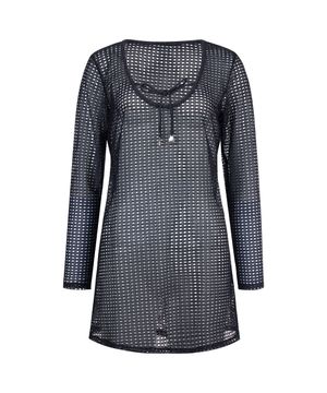 여성 리본타이 펄 크로셰 커버업 블랙 RN-CS2G955-BK