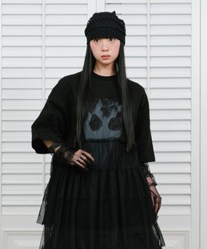 FFATS TULLE DRESS BIG BIG TEE_BLACK(NG2GSUT591A)