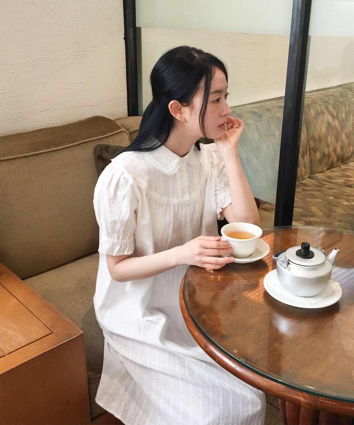 나이스고스트클럽(NICEGHOSTCLUB) FFATS SHIRRING PUFF DRESS_WHITE(NG2GSUPA93A)