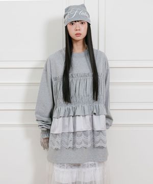 FFATS SHIRRING SLEEVELESS BIG BIG L/S TEE_GREY(NG2GSUT580A)