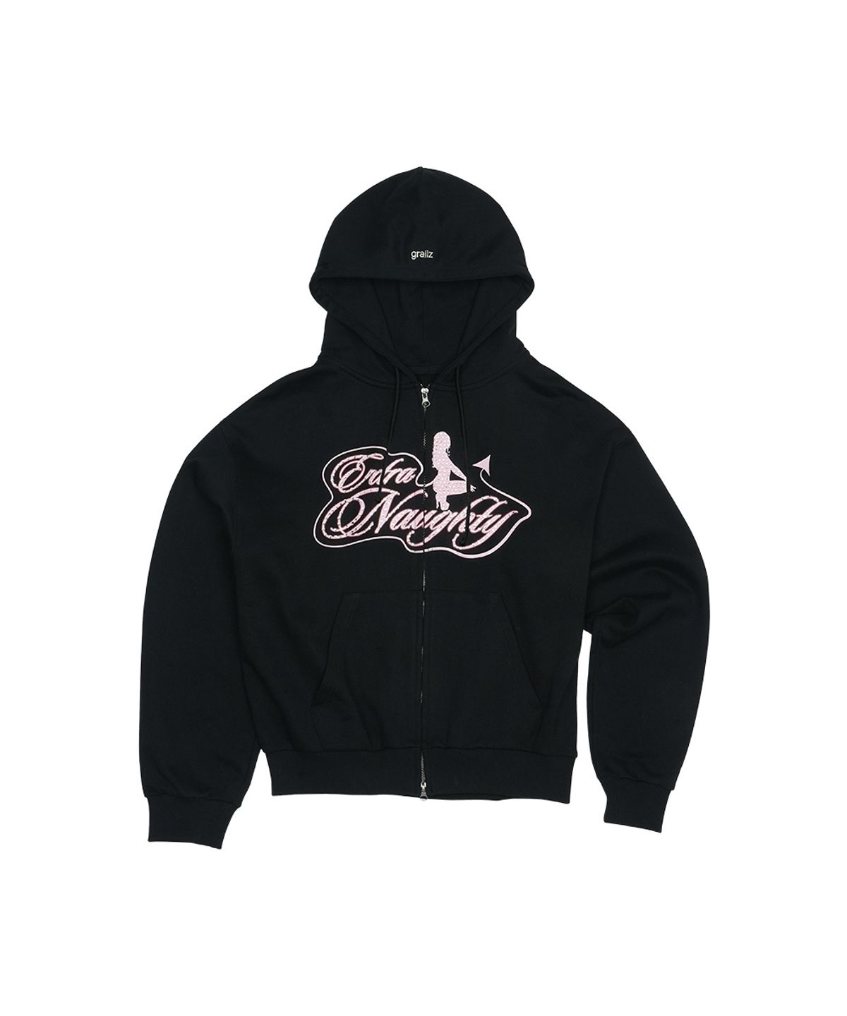 그레일즈(GRAILZ) DEVIL GIRL CRYSTAL HOODIE [BLACK]