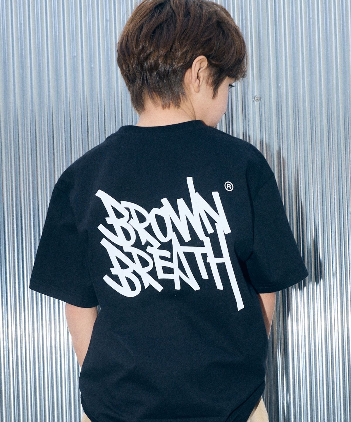 브라운브레스 키즈(BROWNBREATH KIDS) KIDS TAG TEE - BLACK