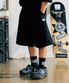 KIDS TAG COTTON SHORTS - BLACK