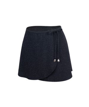 여성 크로셰 밴딩 랩스커트 블랙 RN-WS2G302-BK