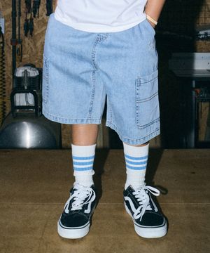 KIDS DENIM SHORTS - BLUE