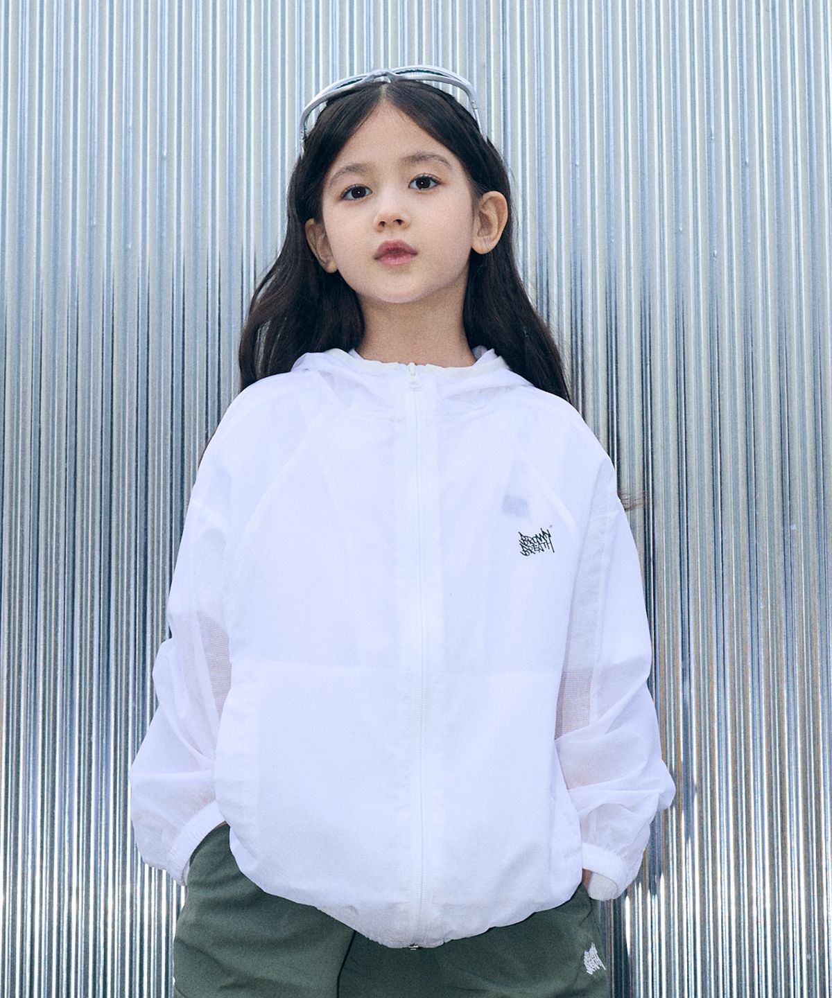 브라운브레스 키즈(BROWNBREATH KIDS) KIDS TAG LIGHT WINDBREAKER - IVORY
