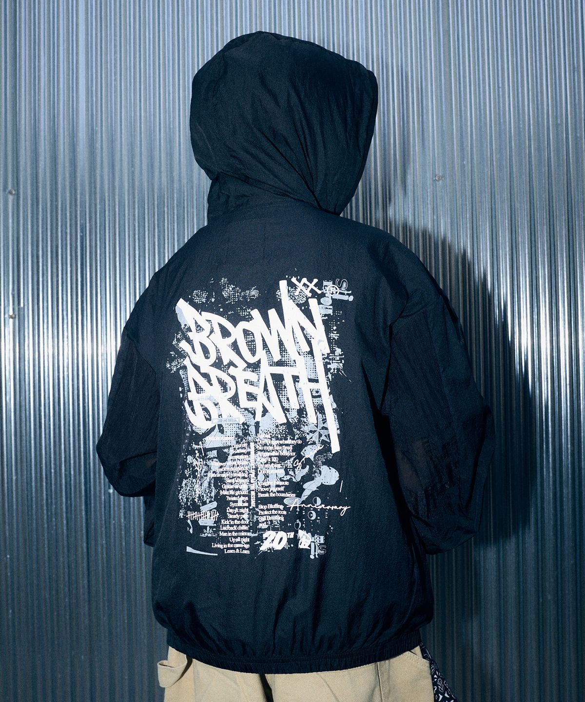 브라운브레스 키즈(BROWNBREATH KIDS) KIDS TAG LIGHT WINDBREAKER - BLACK
