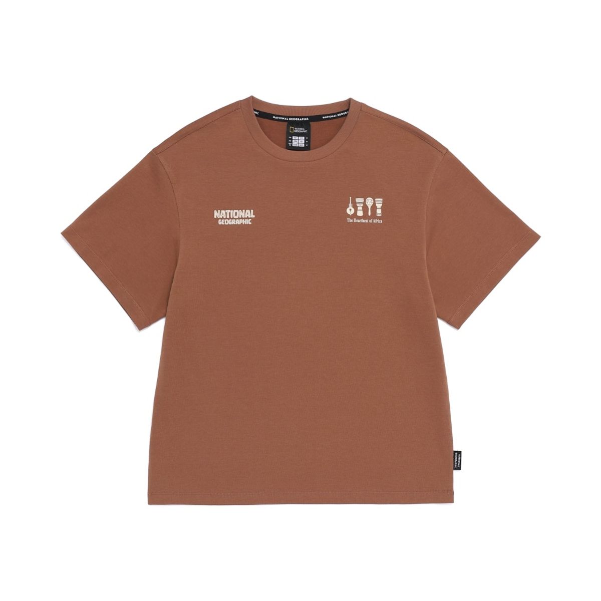 내셔널지오그래픽 키즈(NATIONAL GEOGRAPHIC KIDS) K262UTS980 문양 그래픽 반팔 티셔츠 BROWN