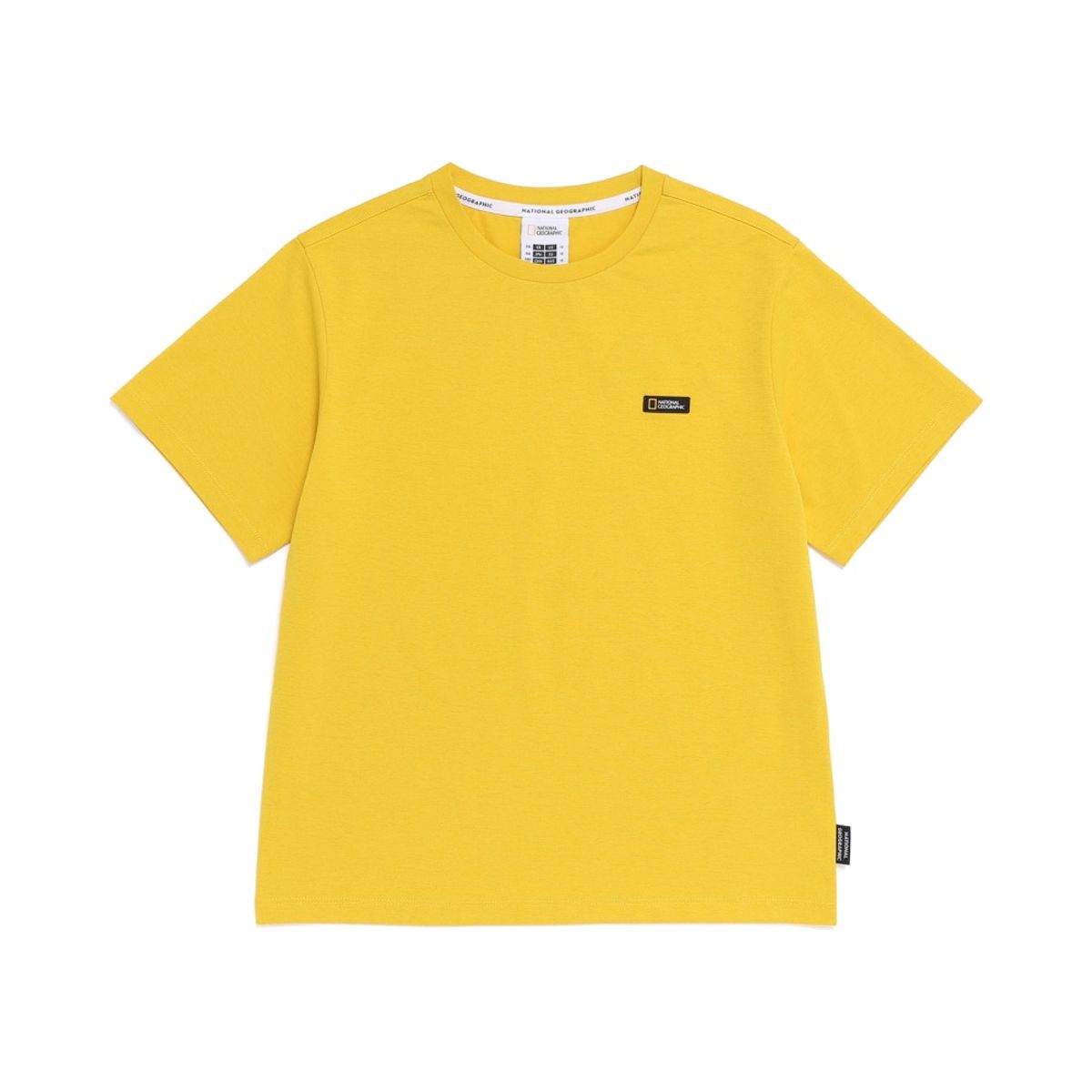내셔널지오그래픽 키즈(NATIONAL GEOGRAPHIC KIDS) K262UTS960 냉감 변형로고 그래픽 반팔 티셔츠 MUSTARD