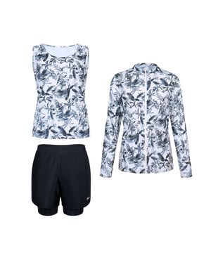 여성 모노플라워 래쉬가드 세트 블랙 RN-LS2G934-BK