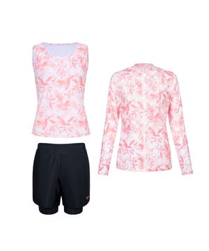 여성 모노플라워 래쉬가드 세트 핑크 RN-LS2G934-PK
