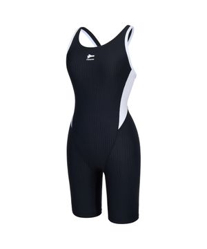 여성 심플배색 X백 3부 반신수영복 블랙 RN-LS2G566-BK