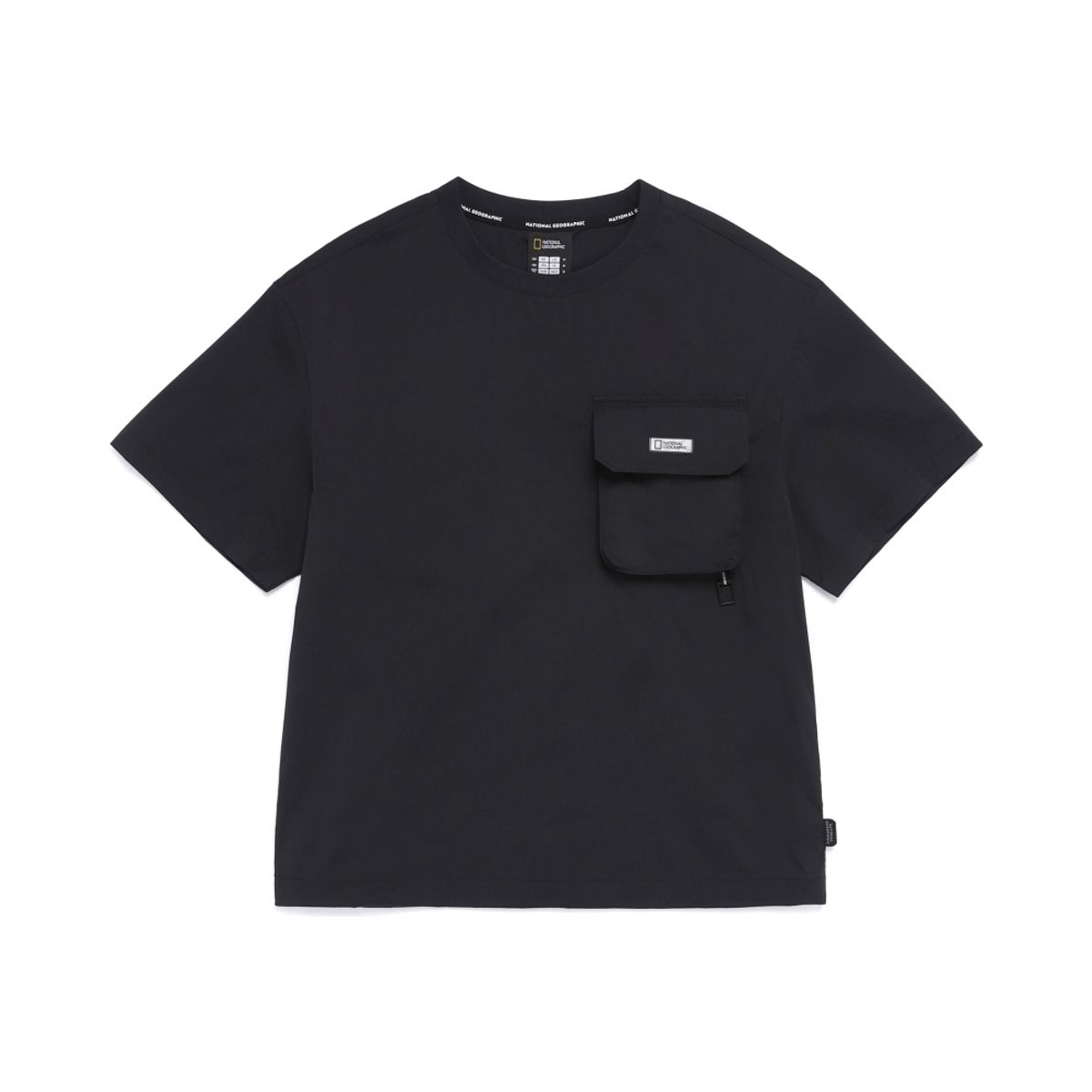 내셔널지오그래픽 키즈(NATIONAL GEOGRAPHIC KIDS) K262UTS860 어드벤처 에어로벤트 우븐 반팔 티셔츠 CARBON BLACK