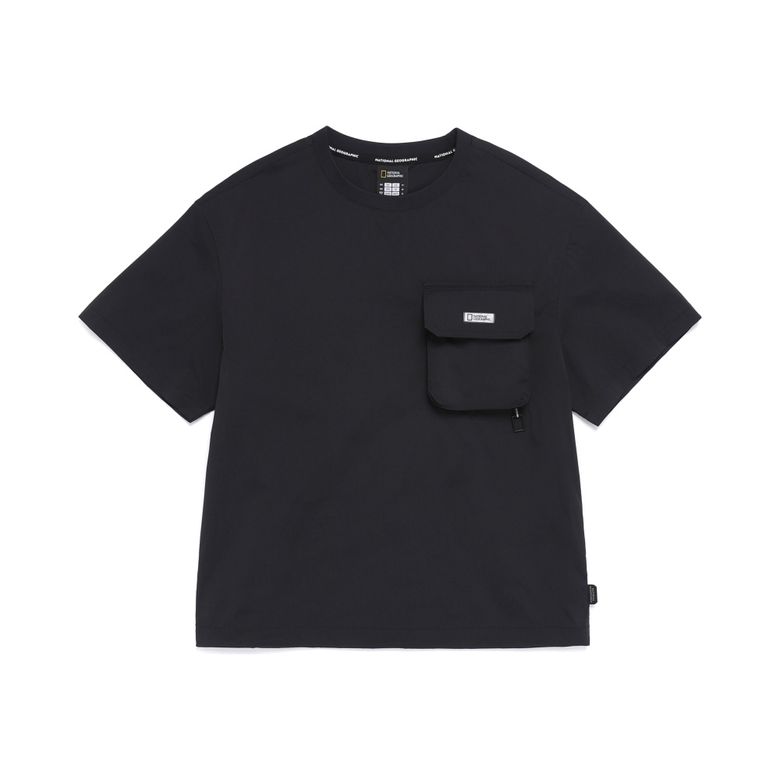K262UTS860 어드벤처 에어로벤트 우븐 반팔 티셔츠 CARBON BLACK