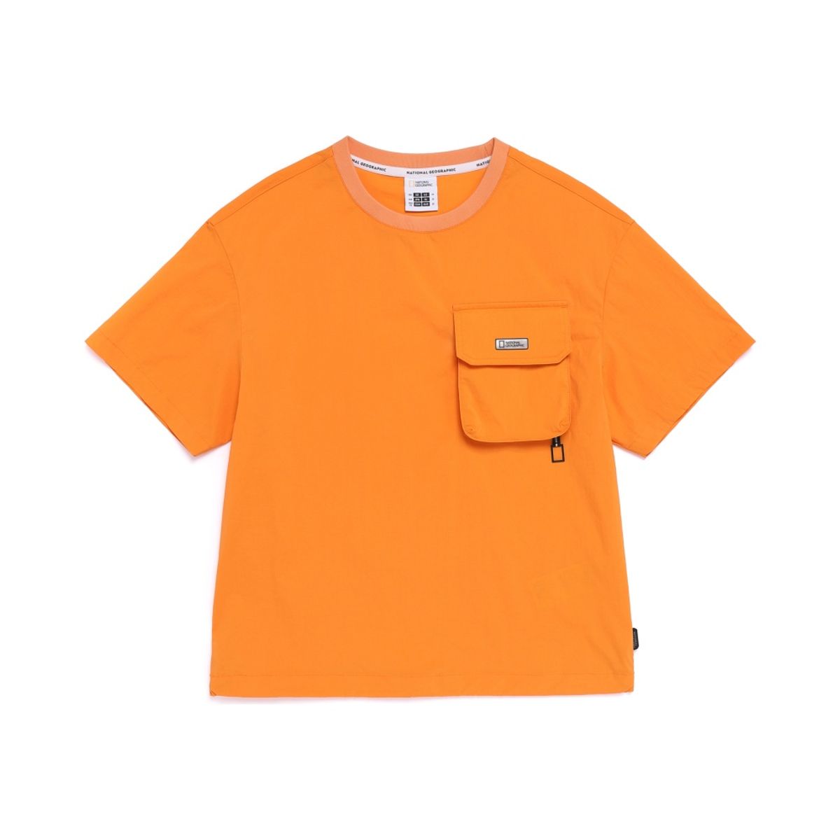 내셔널지오그래픽 키즈(NATIONAL GEOGRAPHIC KIDS) K262UTS860 어드벤처 에어로벤트 우븐 반팔 티셔츠 ORANGE