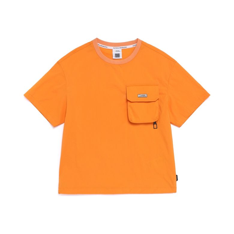 K262UTS860 어드벤처 에어로벤트 우븐 반팔 티셔츠 ORANGE