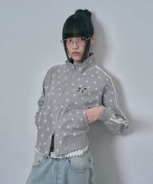 스타 스웨트 트랙 집업 - 그레이