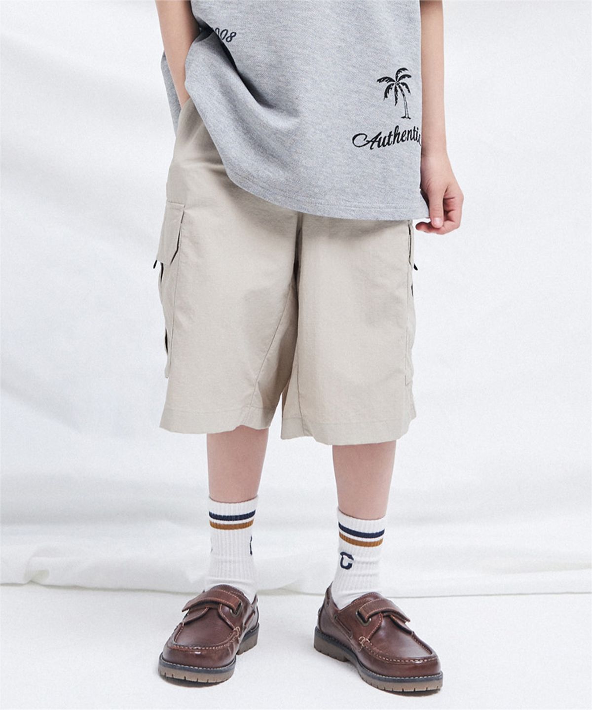 커버낫 키즈(COVERNAT KIDS) 호라이즌 카고 우븐쇼츠 베이지 CK2602SO51BE