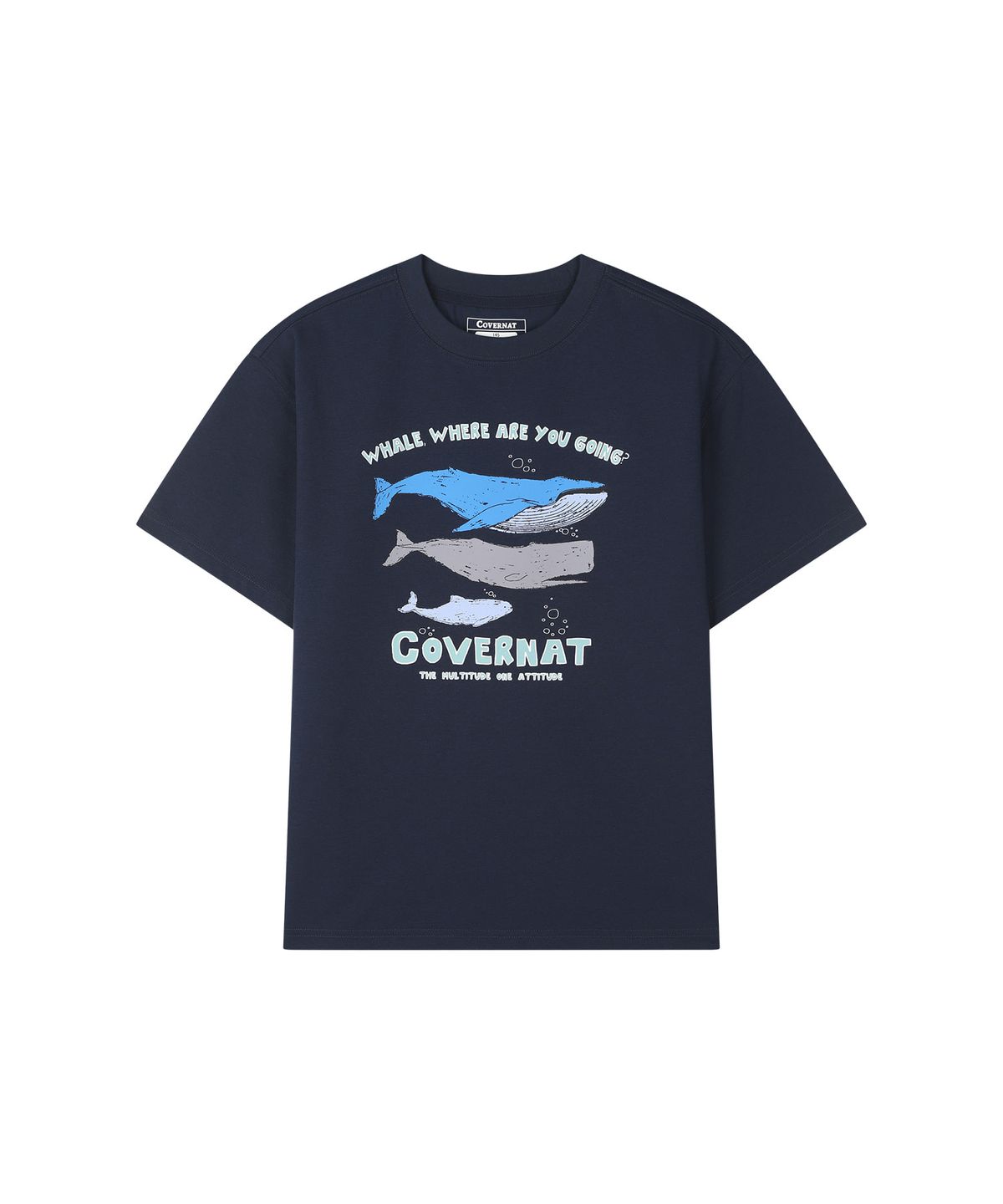커버낫 키즈(COVERNAT KIDS) 블루 웨일 티셔츠 네이비 CK2602ST34NA