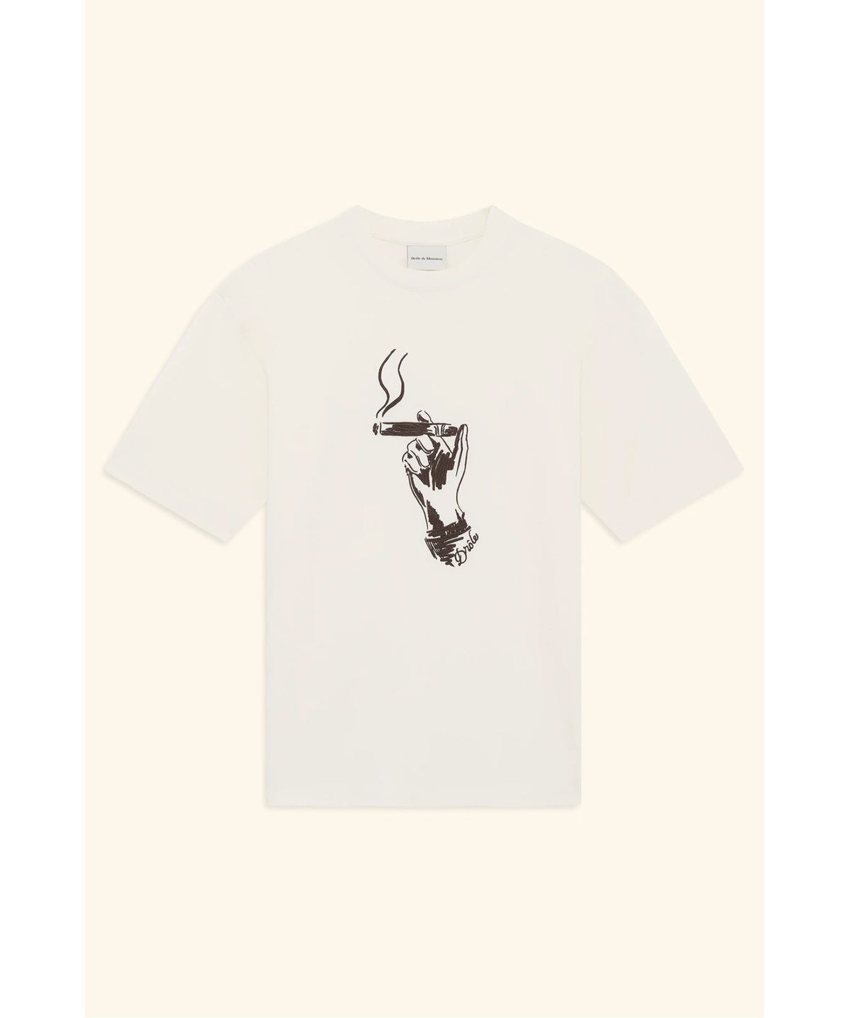 드롤드무슈(DROLE DE MONSIEUR) 쿠바 그래픽 티셔츠 T-Shirt Cuba D0TCM26210WHM