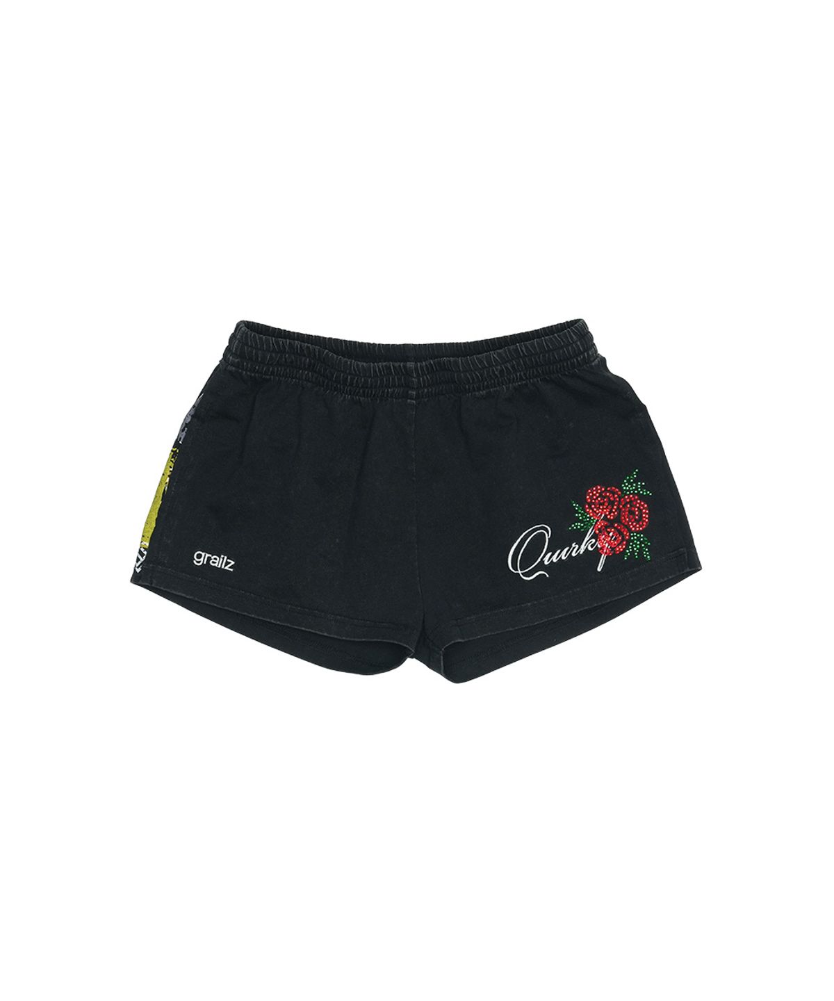 그레일즈(GRAILZ) QUIRKY CRYSTAL REWORK SHORT [BLACK]