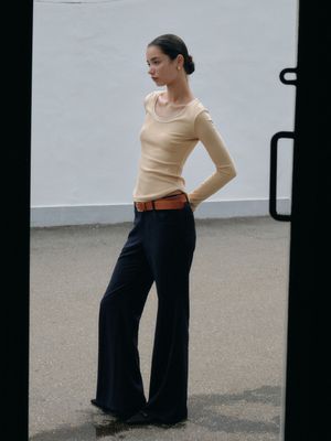 BODHY WIDE BOOTCUT PANTS_NAVY