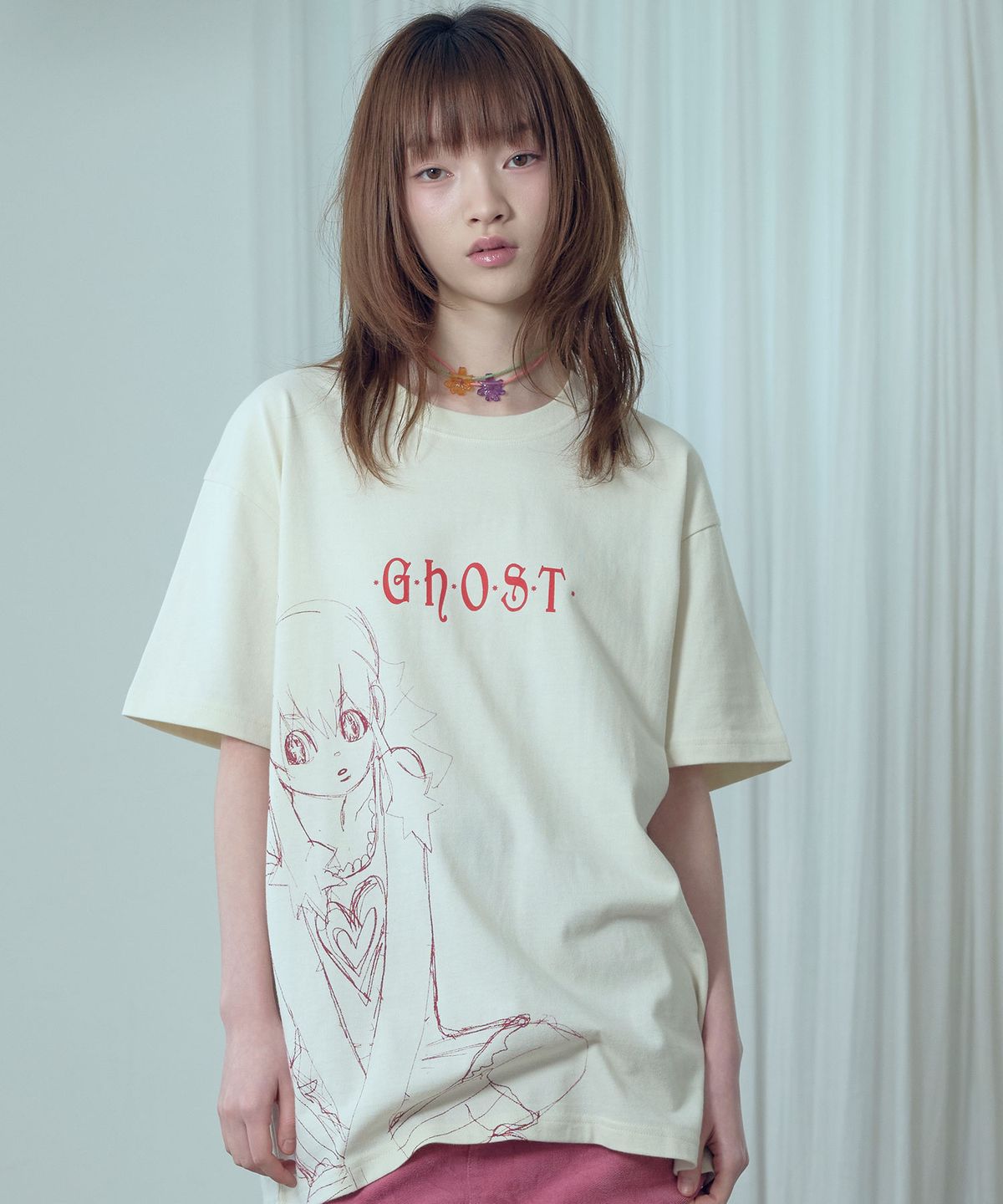 나이스고스트클럽(NICEGHOSTCLUB) STAR GIRL TEE_IVORY(NG2GMUT510A)