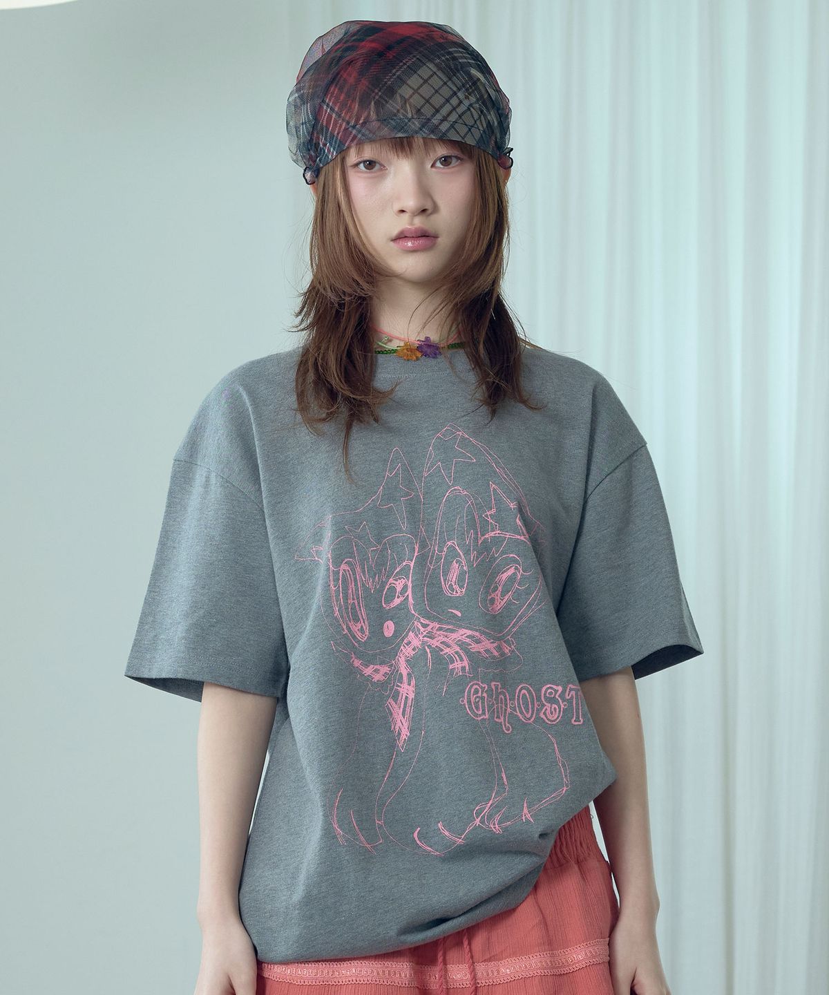 나이스고스트클럽(NICEGHOSTCLUB) WARPED DOLLY TEE_GREY(NG2GMUT516A)
