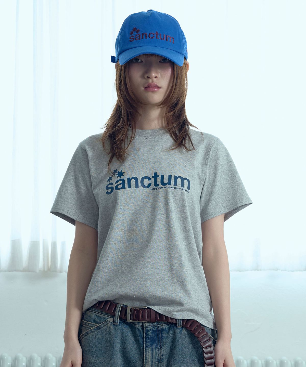 나이스고스트클럽(NICEGHOSTCLUB) SANCTUM LOGO TEE_GREY(NG2GMFT506A)