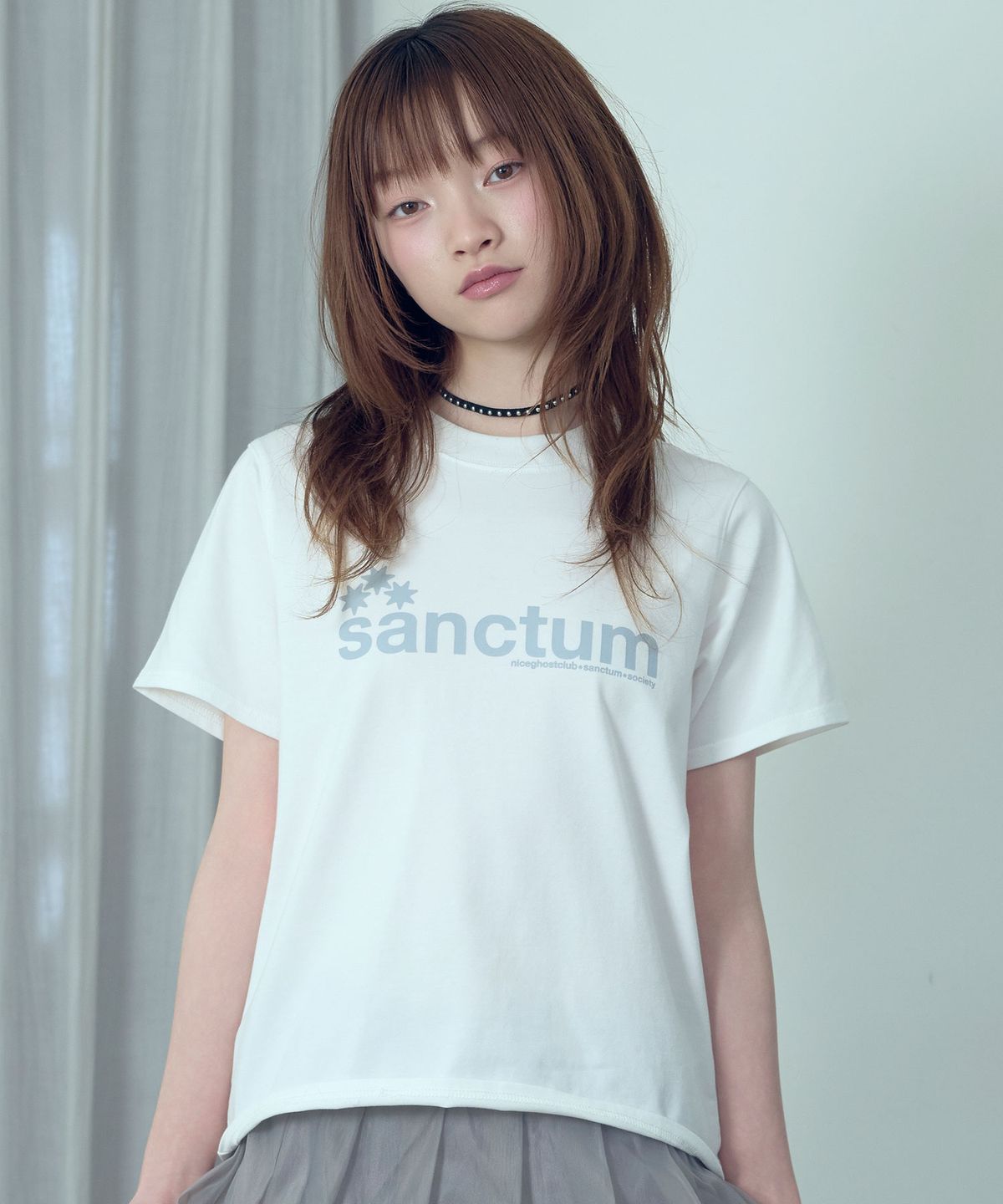 나이스고스트클럽(NICEGHOSTCLUB) SANCTUM LOGO TEE_WHITE(NG2GMFT506A)