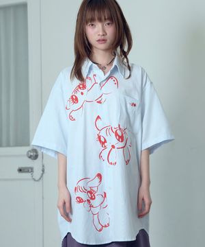 BABY GUARDIANS STRIPE BIG BIG HALF SHIRT_BLUE(NG2GMUW362A)