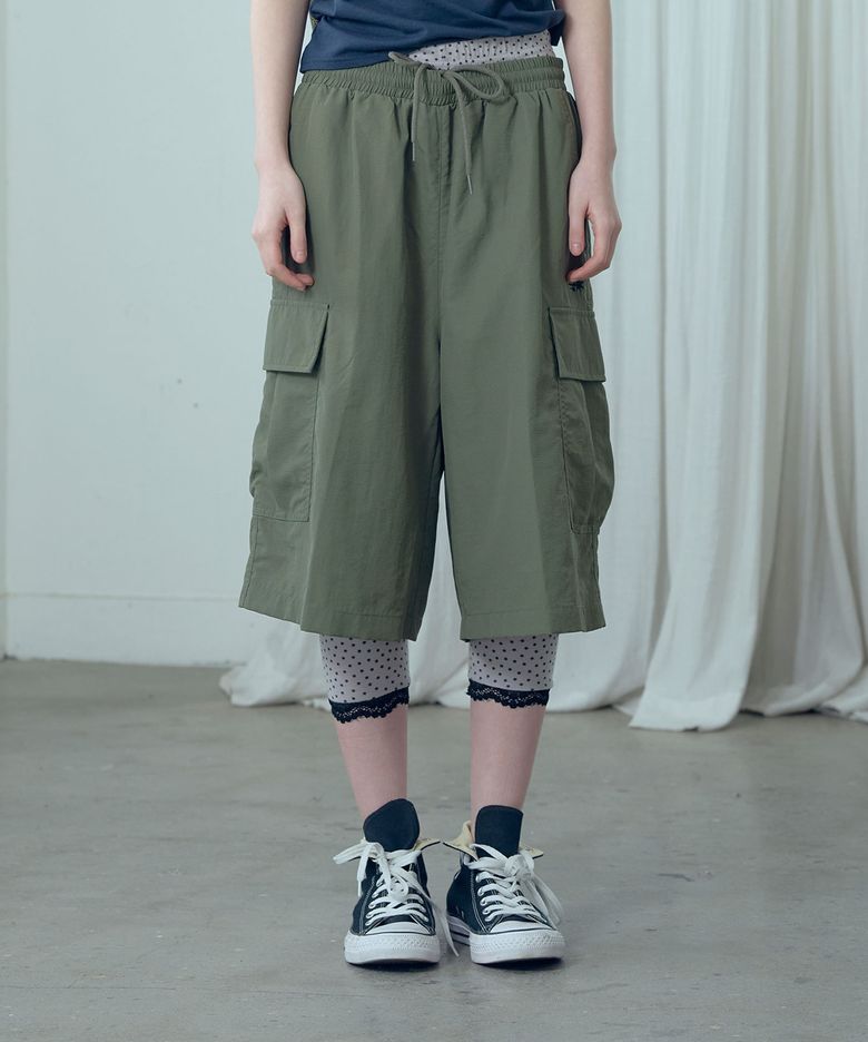 3STAR NYLON BERMUDA CARGO SHORTS_KHAKI(NG2GMUPA60A)