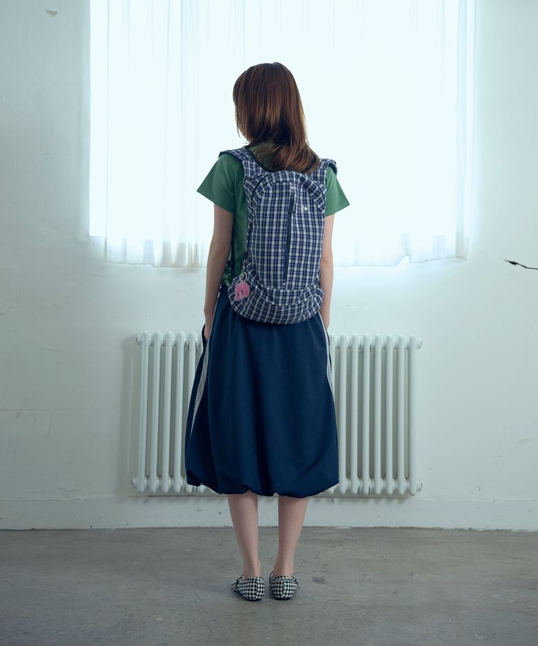 SEERSUCKER TRAVEL BACKPACK_NAVY(NG2GSUAB41A)
