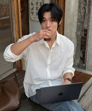 [COUTURE]RN혼방 미니멀 오버핏 셔츠 - 3color