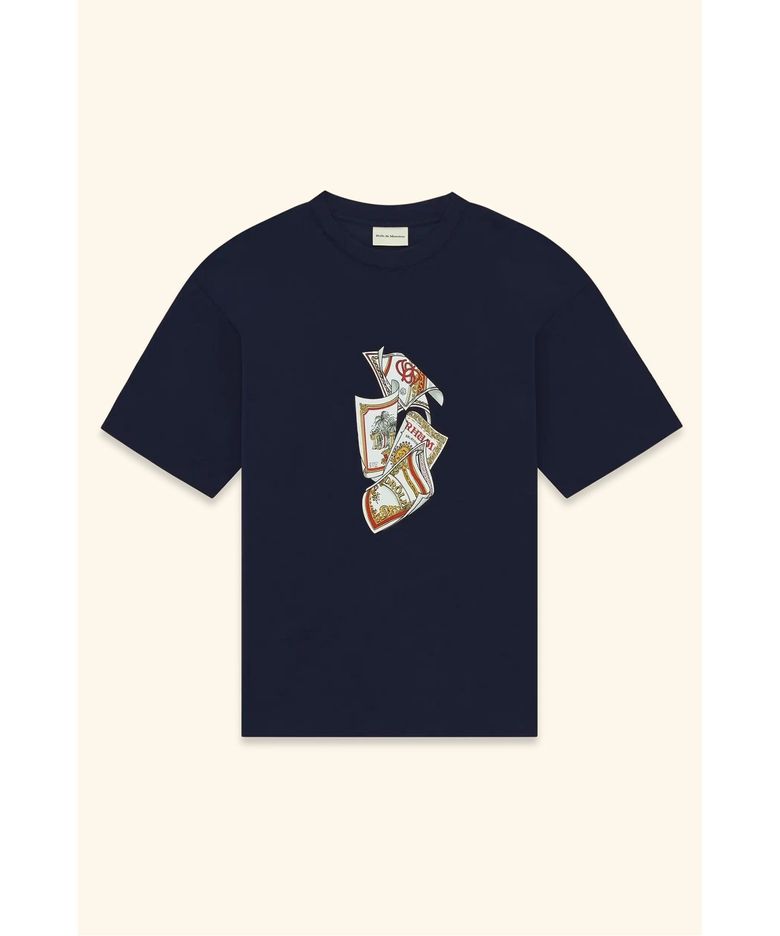 럼 라벨 그래픽 티셔츠 T-shirt Rum Labels D0TCM26213NYX