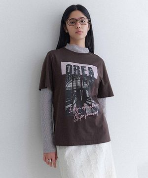 레터링 포인트 티셔츠 NEW6ME310