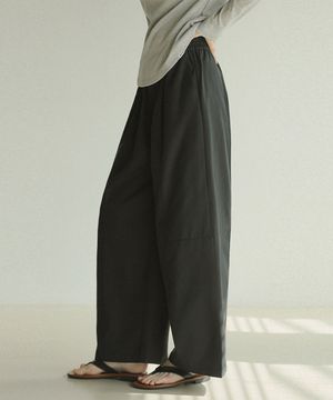 데이니 절개 와이드 밴딩 팬츠