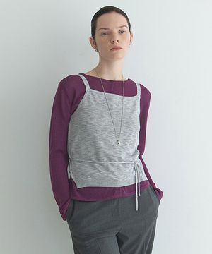 슬리브리스 탑 가디건 세트 NEK6MD317