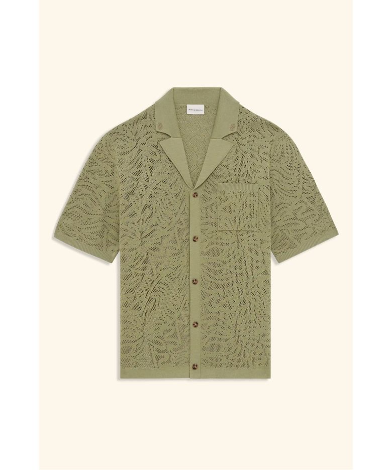 레이스 오픈니트 셔츠 가디건 Chemise Maille Dentelle D0WCM26203KHX