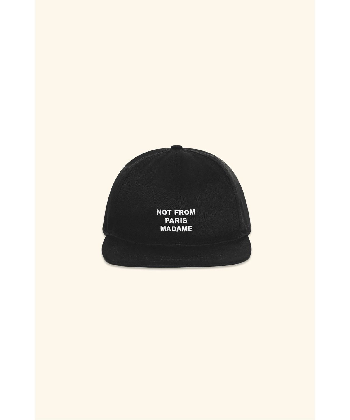 드롤드무슈(DROLE DE MONSIEUR) 슬로건 플랫 바이저 캡 Casquette Slogan Plate D4RAS26003BKX
