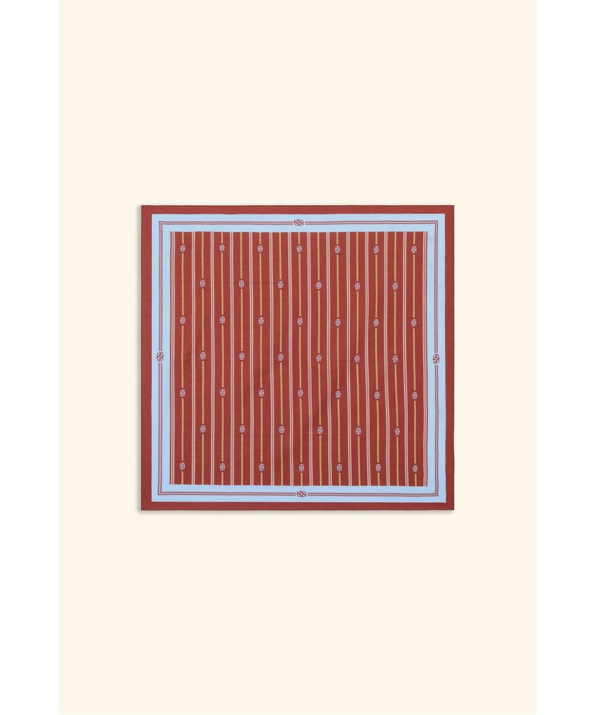 드롤드무슈(DROLE DE MONSIEUR) 스트라이프 모노그램 스카프 Foulard Rayure Monogramme D4AJM26804RED